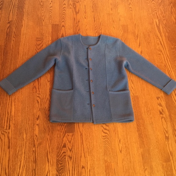 Boiled Wool Cardigan Jacket Size Small/Medium - Picture 1 of 3